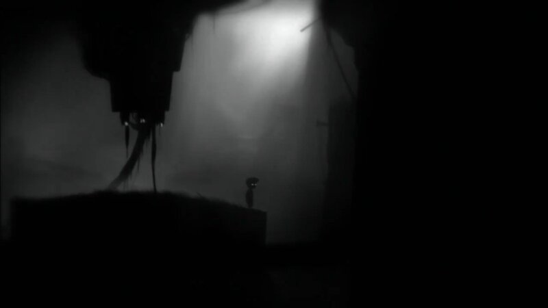 dark figure in fog