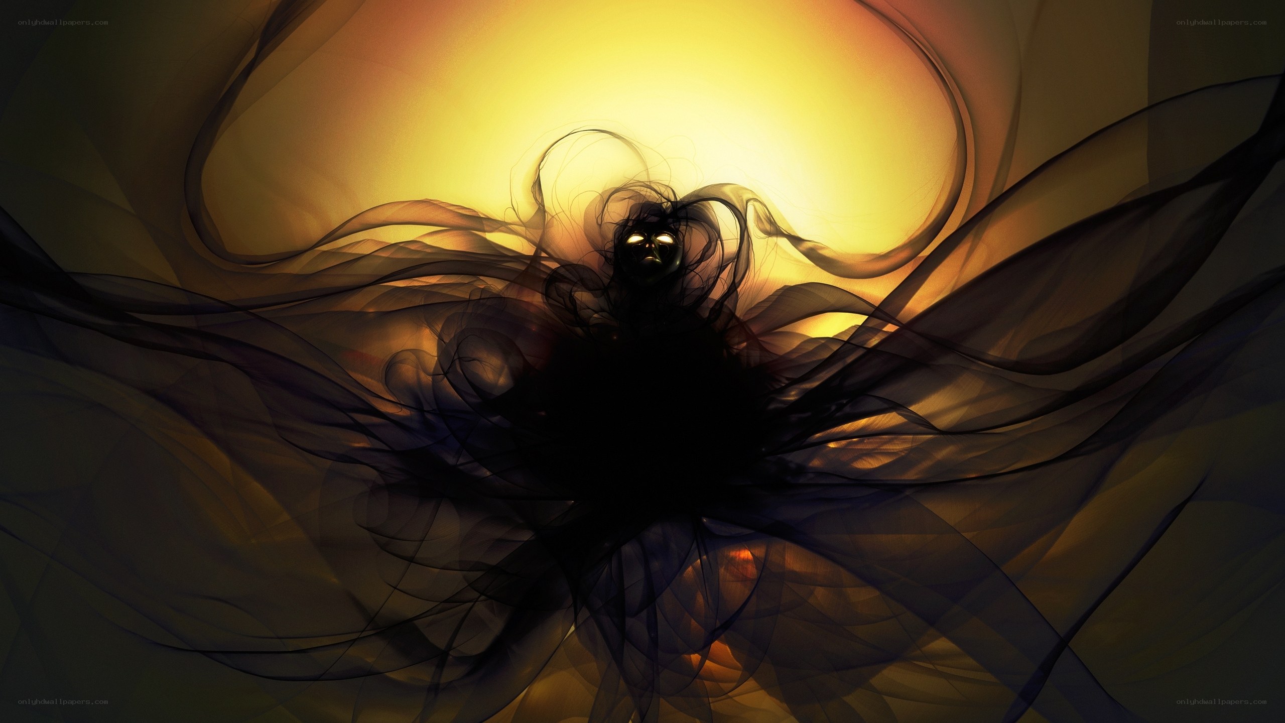 dark figure in glowing light