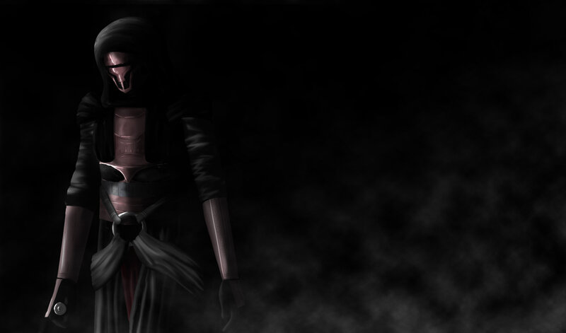 dark figure in hooded cloak