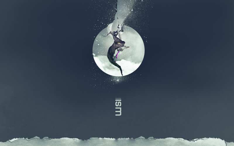 dark figure in moonlight