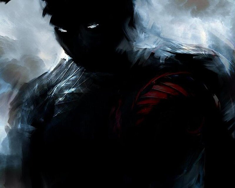 dark figure in stormy clouds