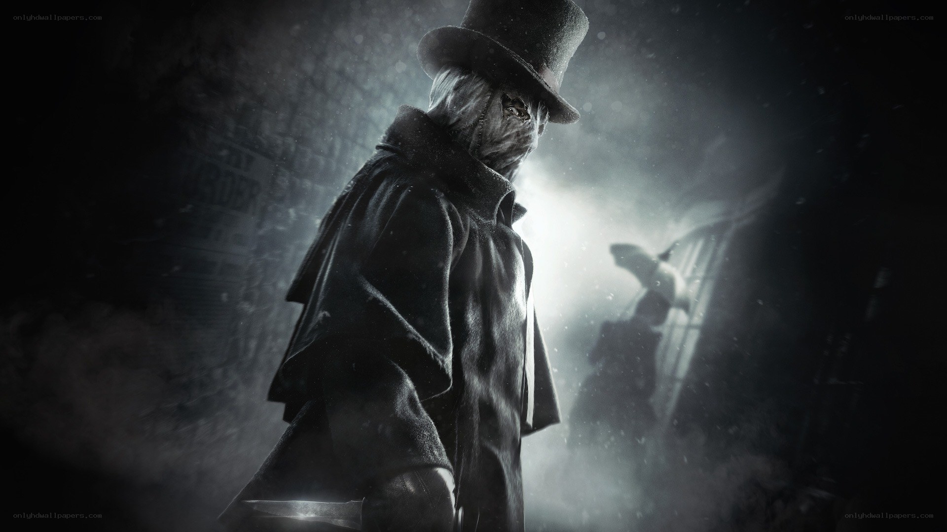 dark figure in top hat