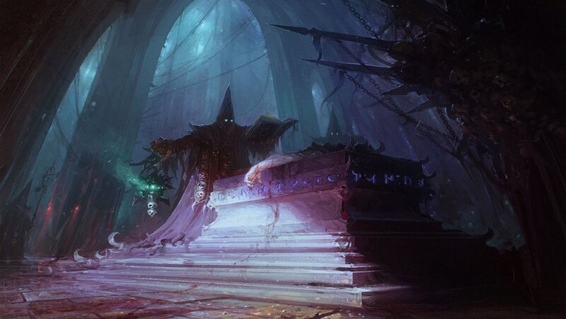 Dark Figure on Throne — Purple, Dramatic