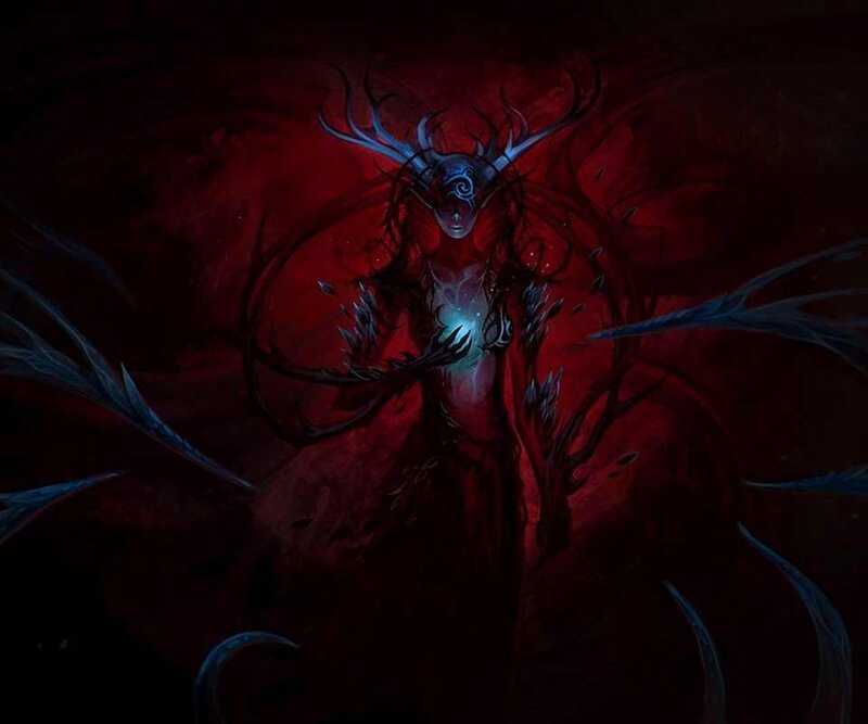 Dark Figure with Antlers
