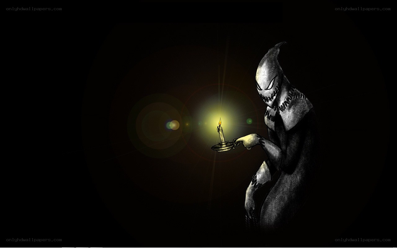 Dark figure with candle
