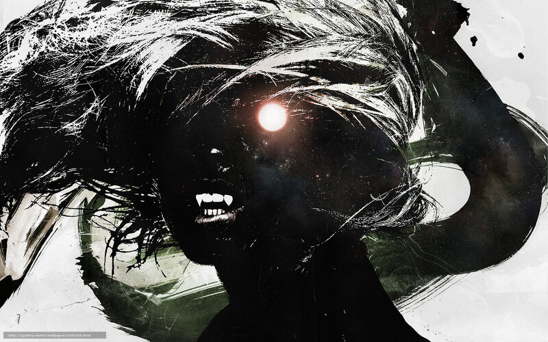 dark figure with glowing eye