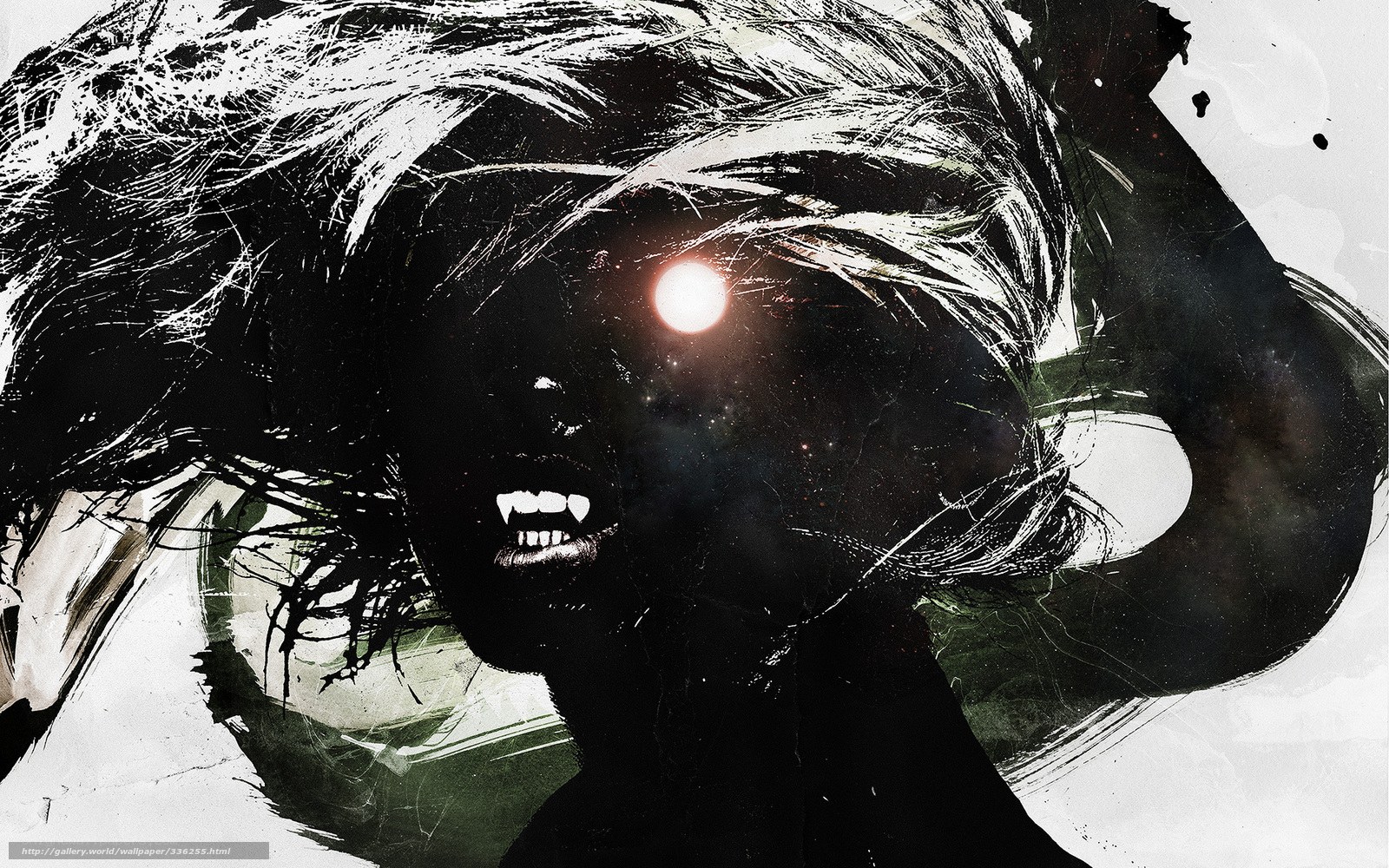 dark figure with glowing eye
