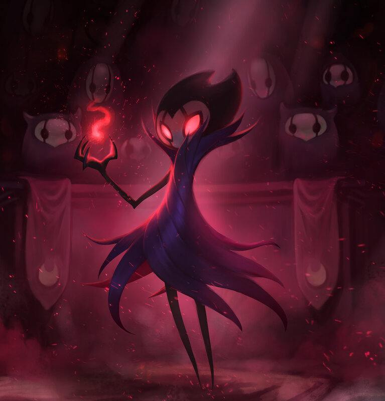 Dark Figure with Glowing Eyes — Purple, Dramatic, Ominous