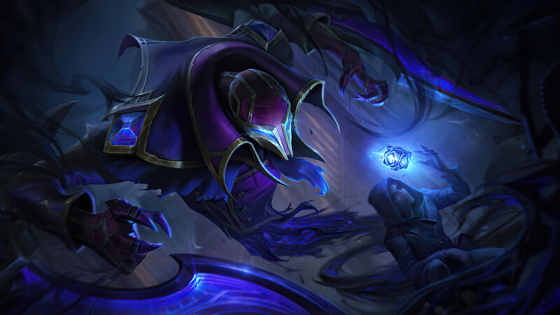 Dark Figure with Glowing Orb — Purple