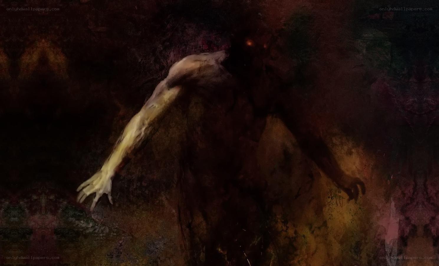 dark figure with outstretched arm