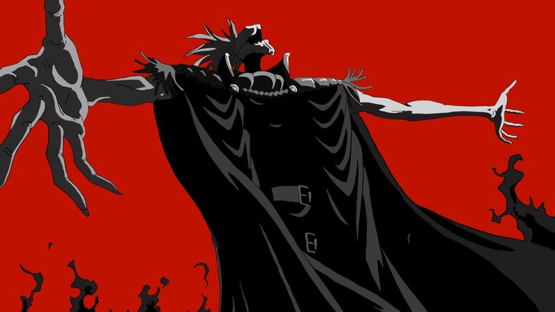 Dark Figure with Outstretched Arms