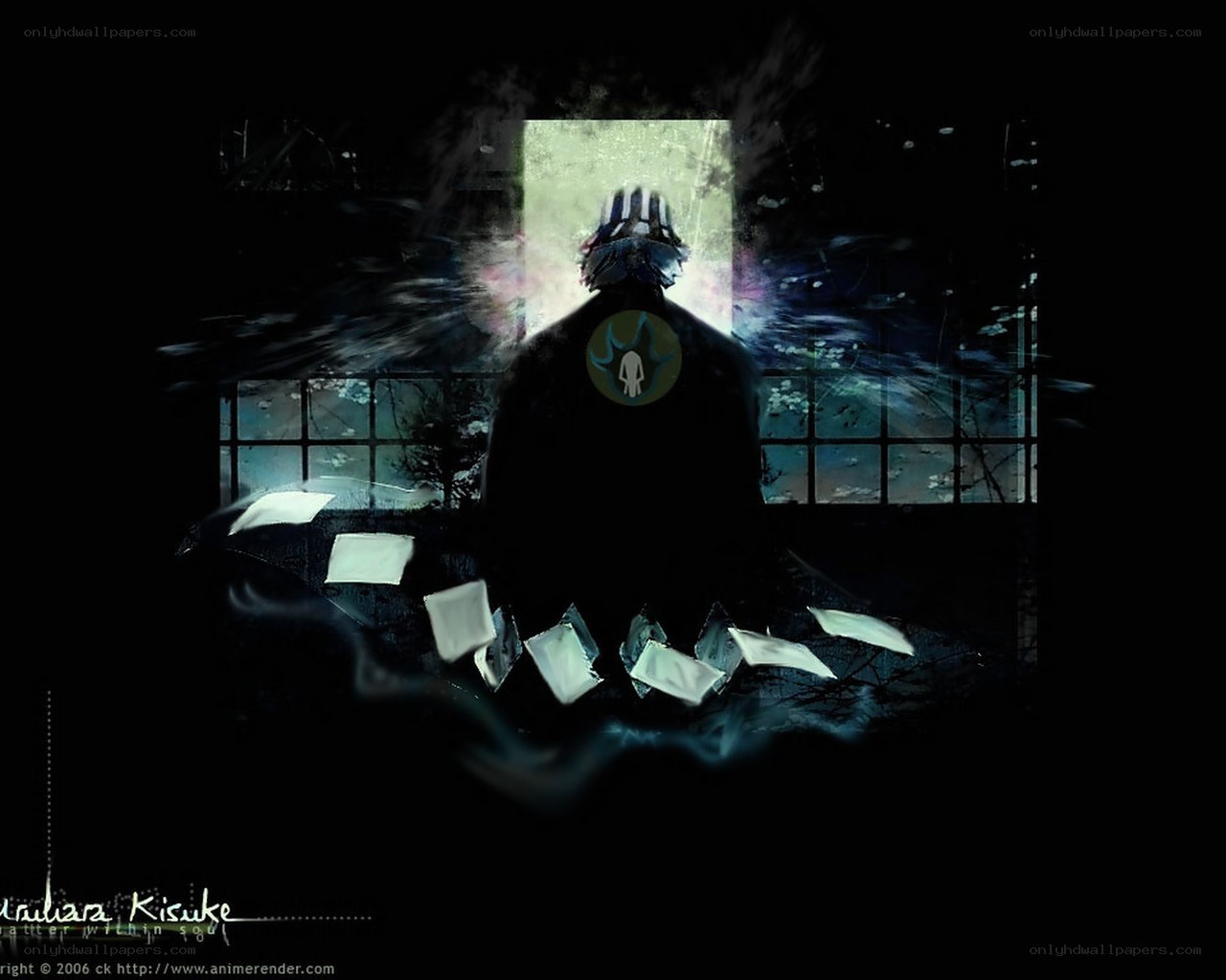 dark figure with papers