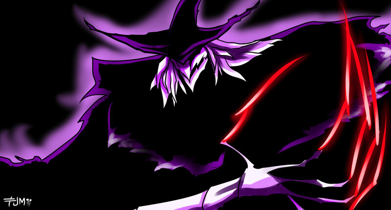 Dark Figure with Purple Energy