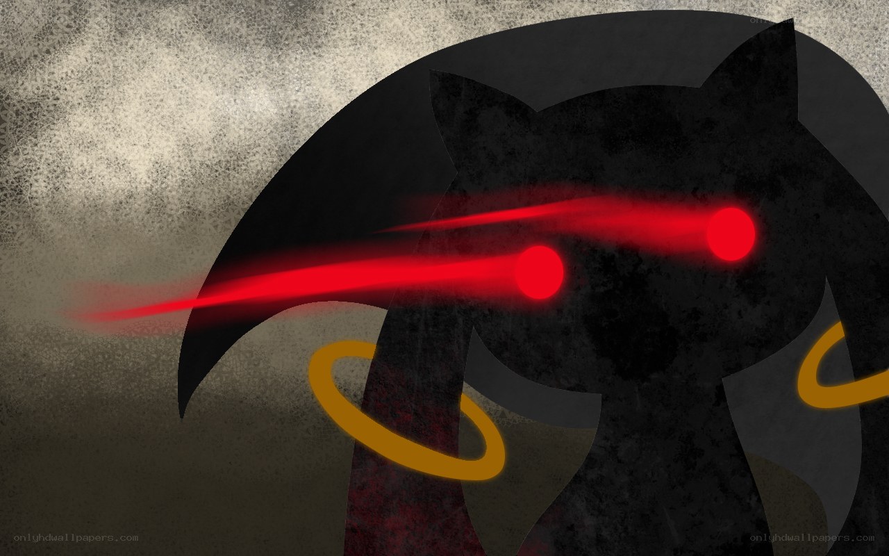 dark figure with red eyes