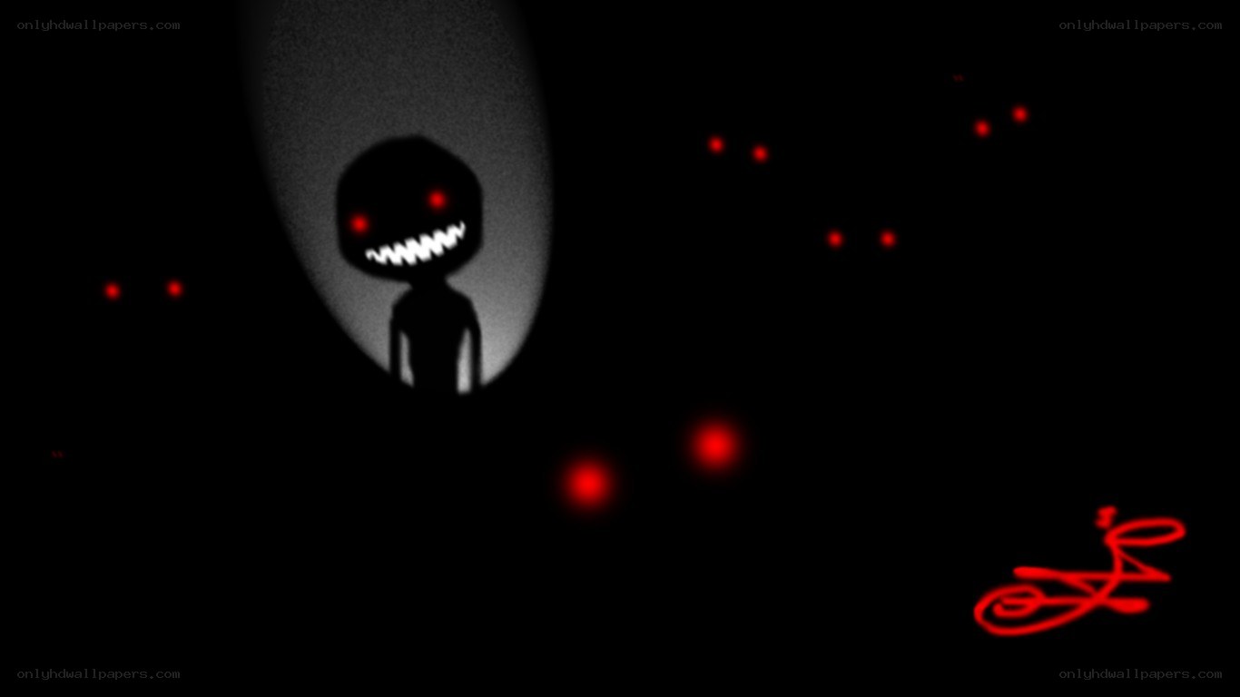 dark figure with red eyes