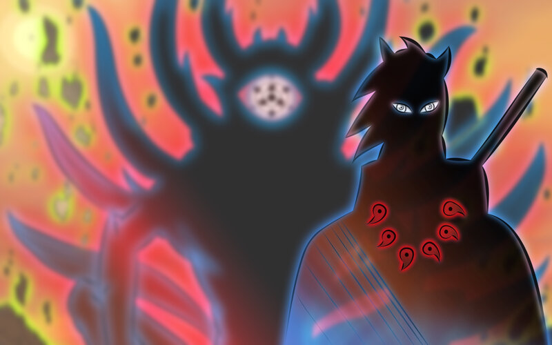 Dark Figure with Red Eyes — Black