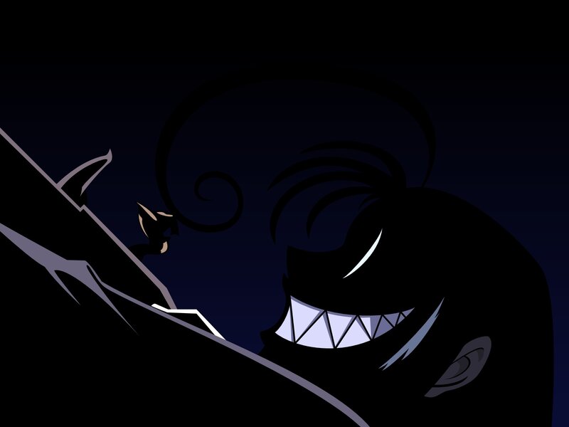 Dark Figure with Sharp Teeth — Black