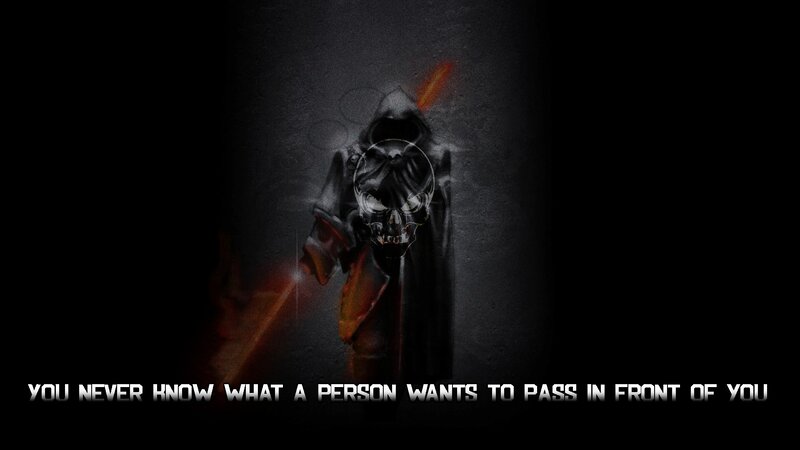 dark figure with skull mask