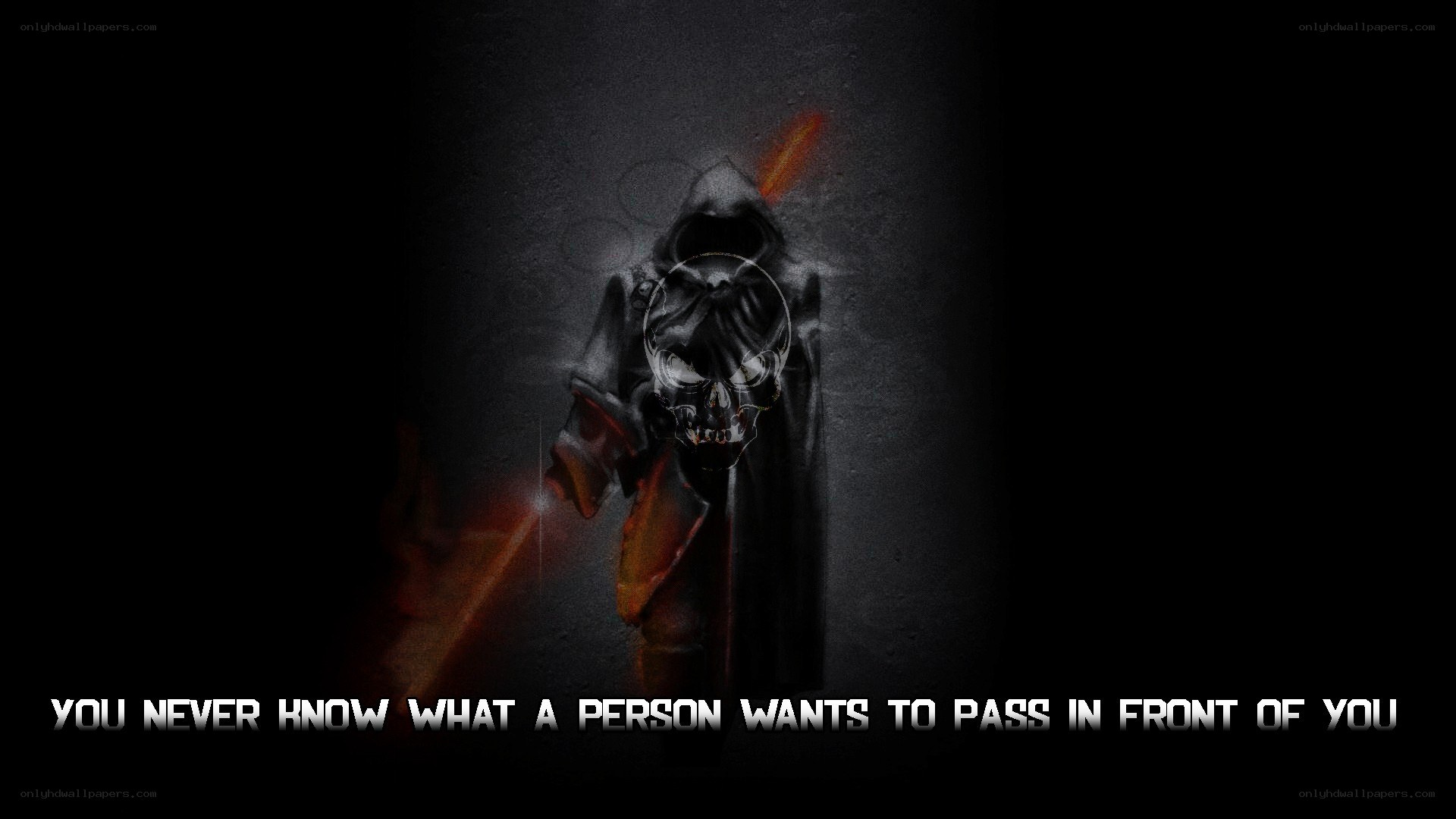 dark figure with skull mask