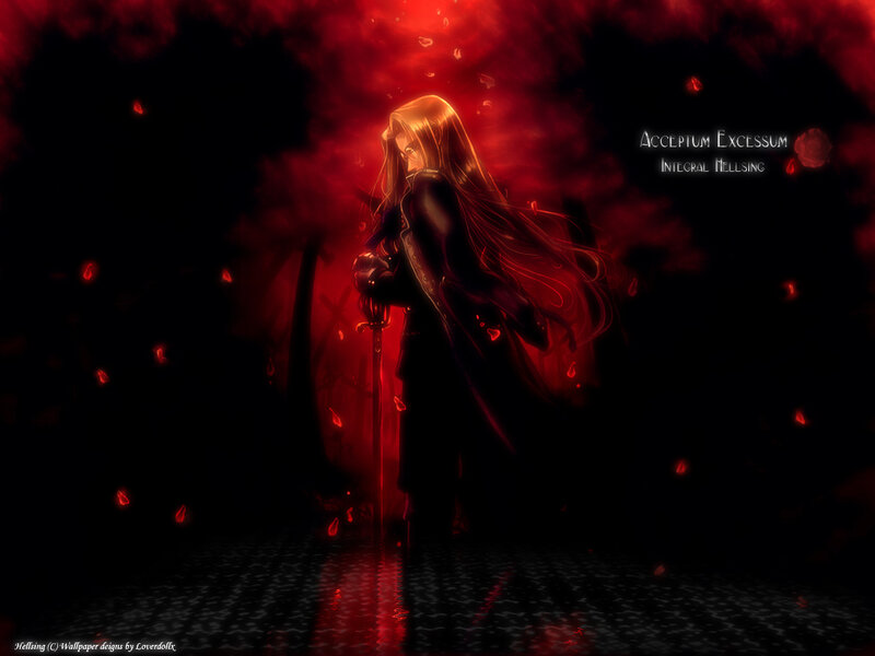 Dark figure with sword in red mist