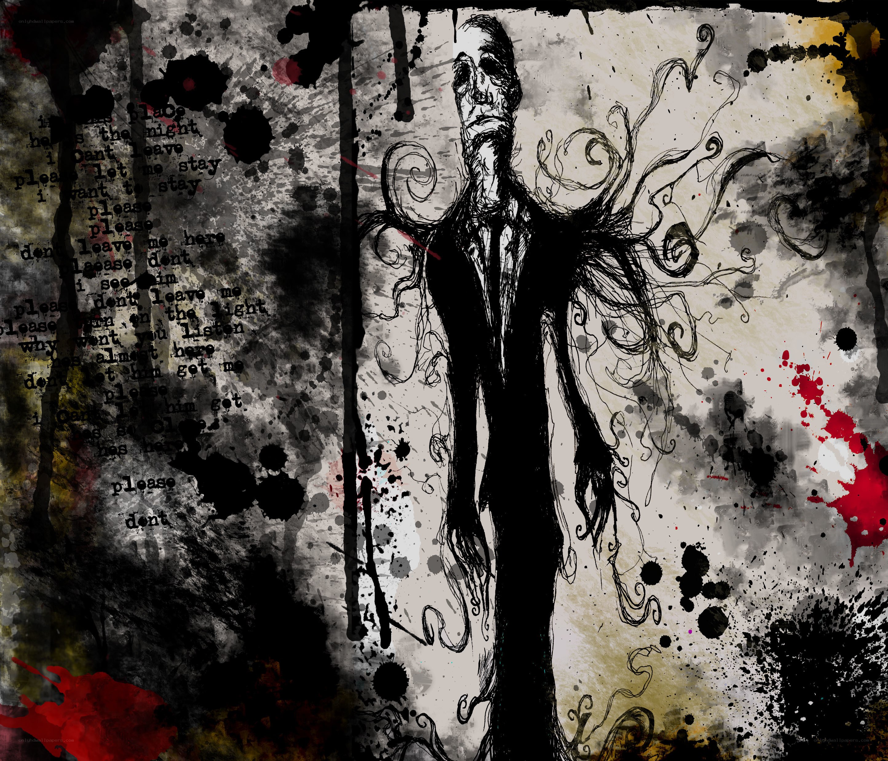 dark figure with text