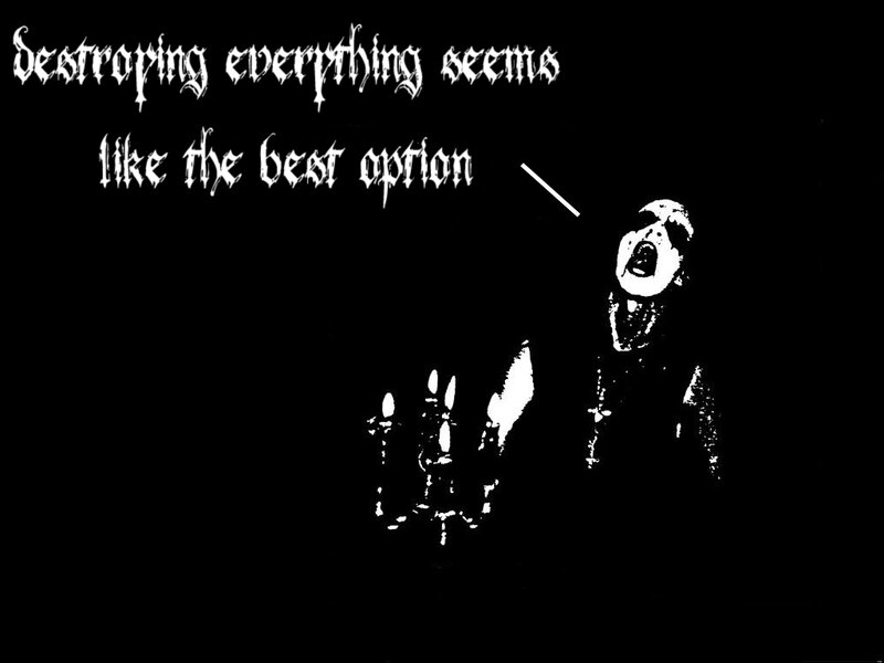 dark figure with text