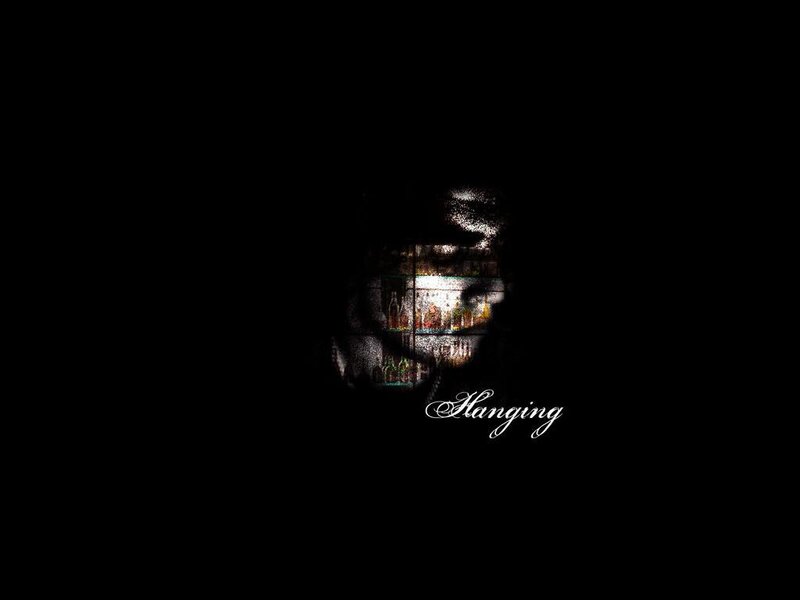 dark figure with text