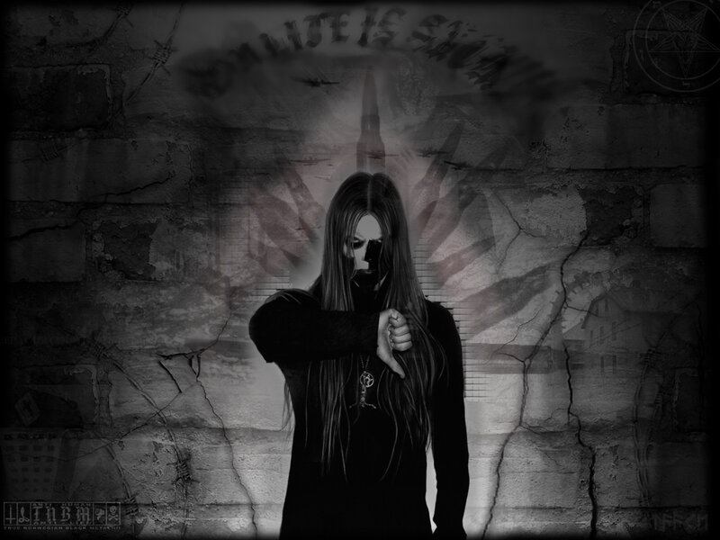 dark figure with thumbs down