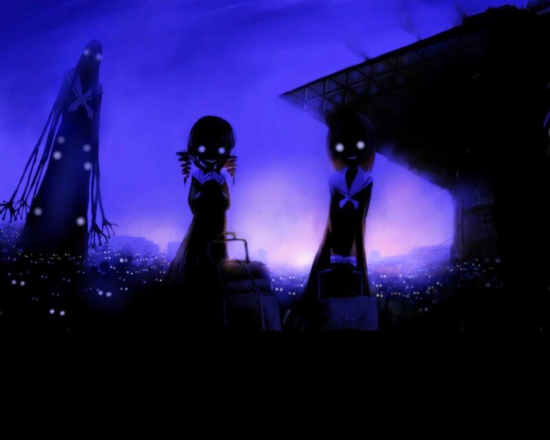 dark figures at night