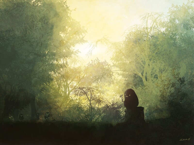 Dark Figures in Forest