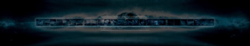 dark film strip with clouds
