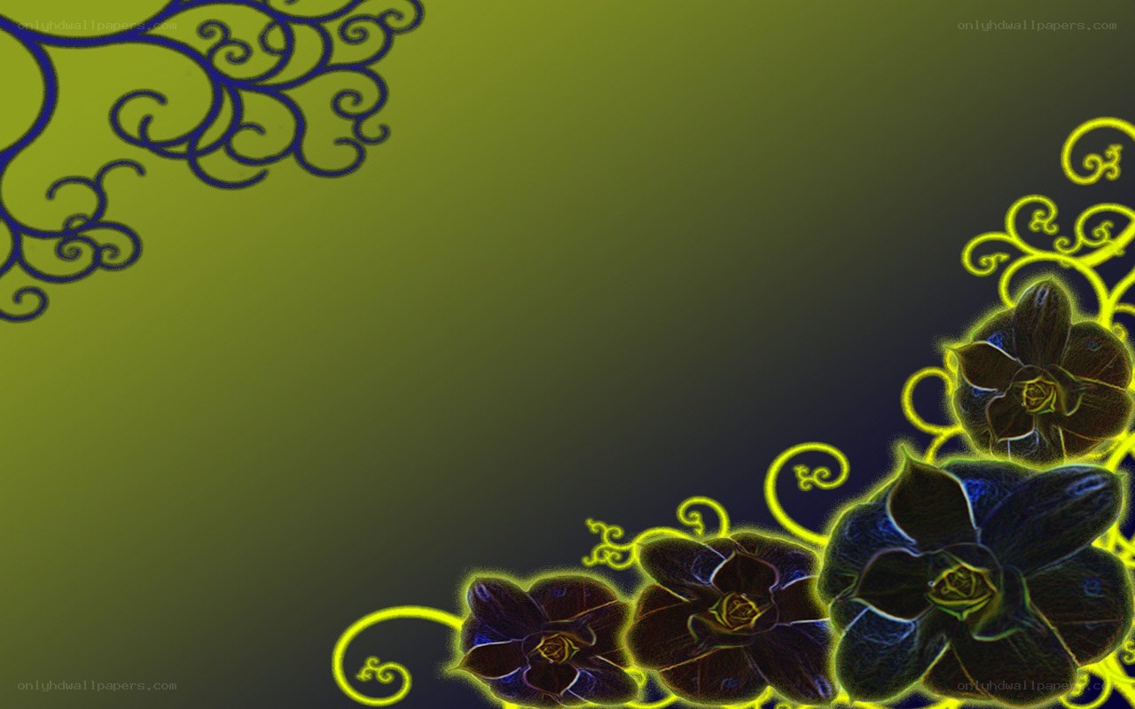 dark floral corner design