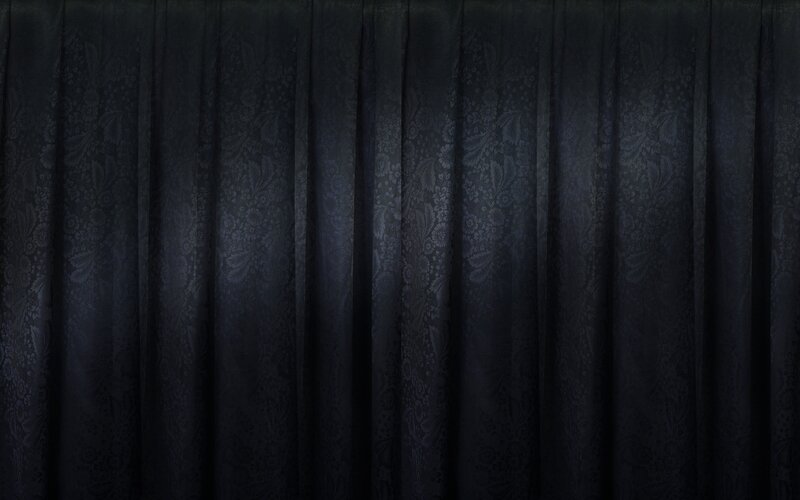 dark floral curtain