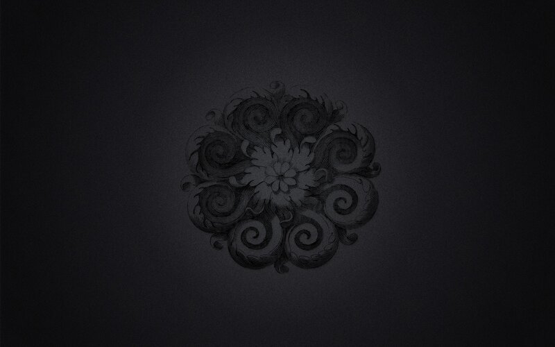 dark floral mandala design