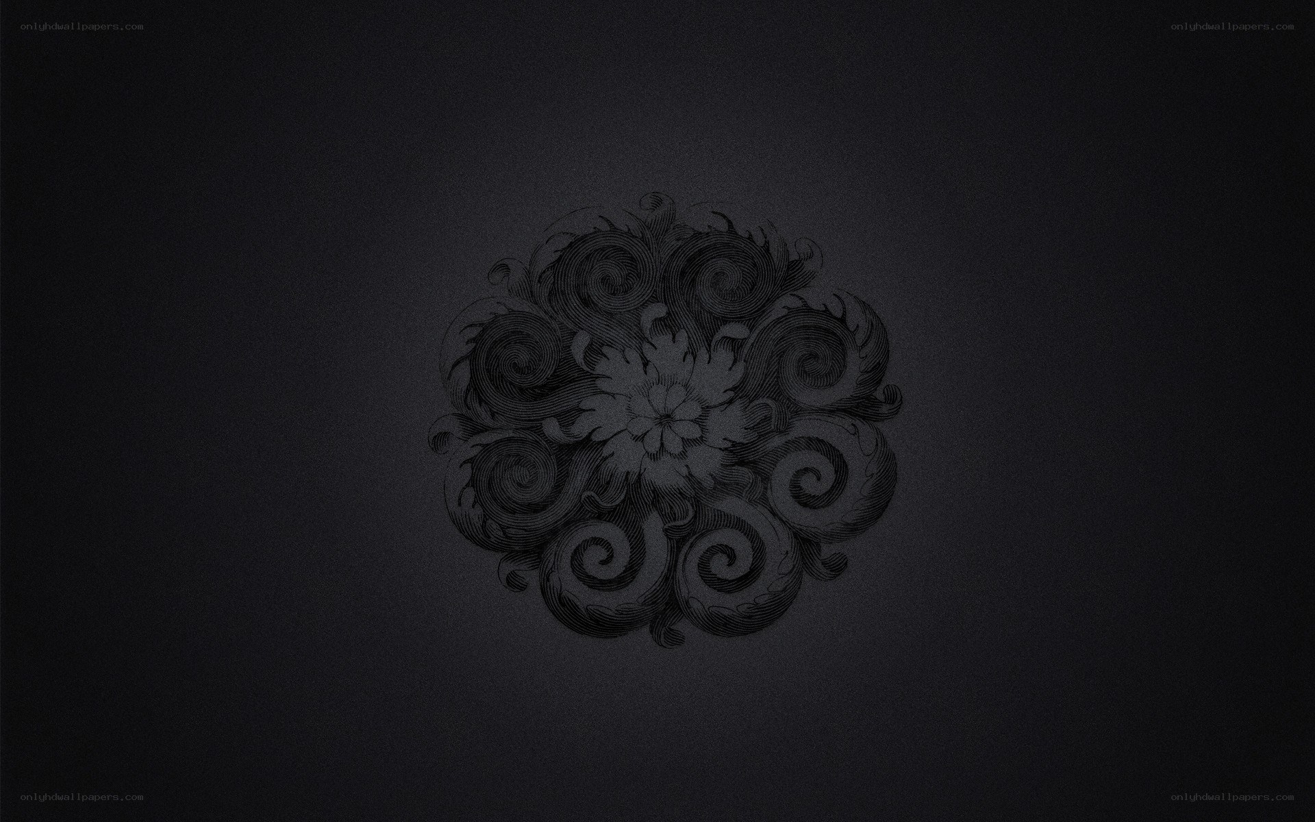 dark floral mandala design