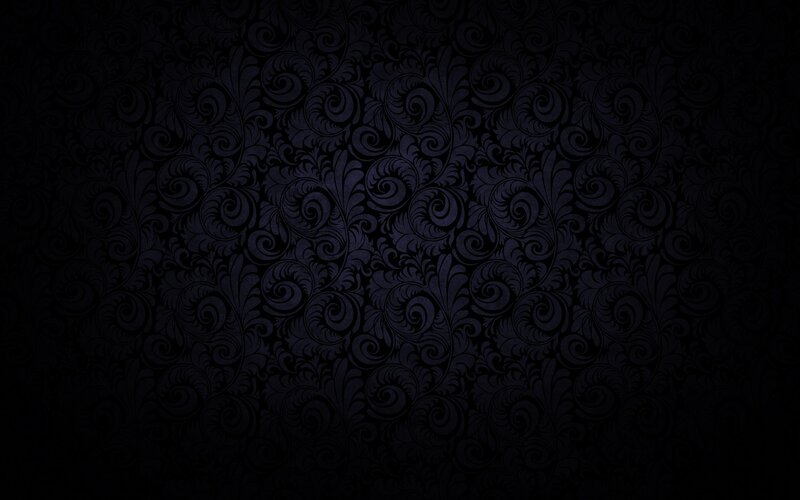 Dark Floral Pattern — Black, Abstract
