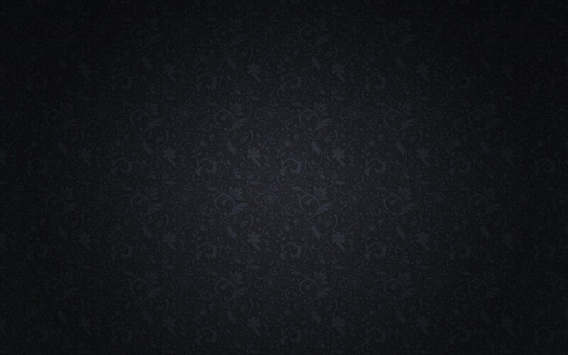Dark Floral Pattern — Black, Digital Art