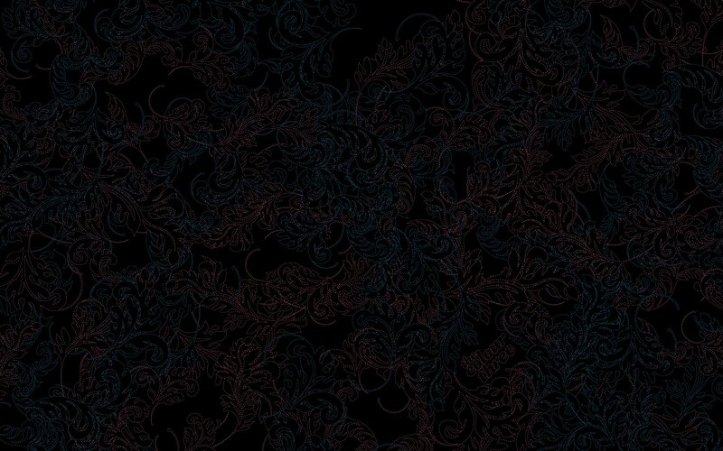 Dark Floral Pattern — Black, Illustration