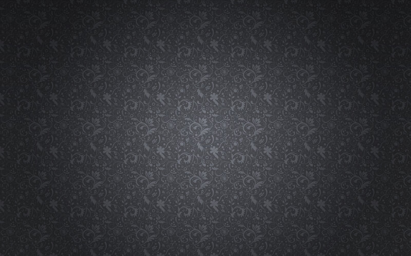 Dark Floral Pattern — Black, Neutral, Digital Art, Flowers, Swirls, Leaves, Gray