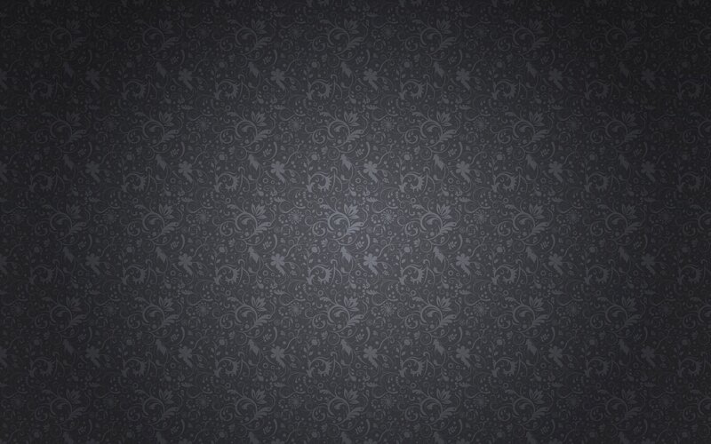 Dark Floral Pattern — Black, Neutral, Digital Art