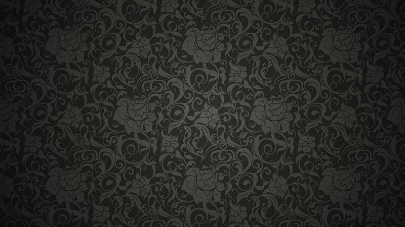 Dark Floral Pattern — Black, Ornate, Illustration, Flowers, Swirls, Gray