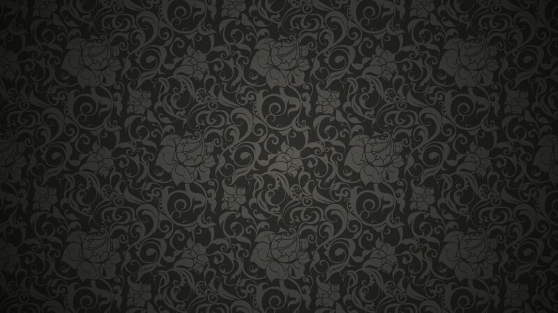 Dark Floral Pattern — Black, Ornate, Illustration, Flowers