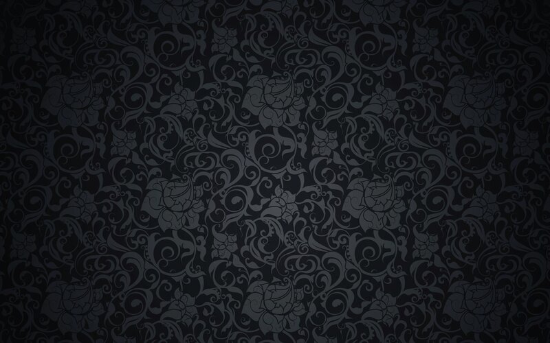 Dark Floral Pattern — Black, Ornate, Illustration