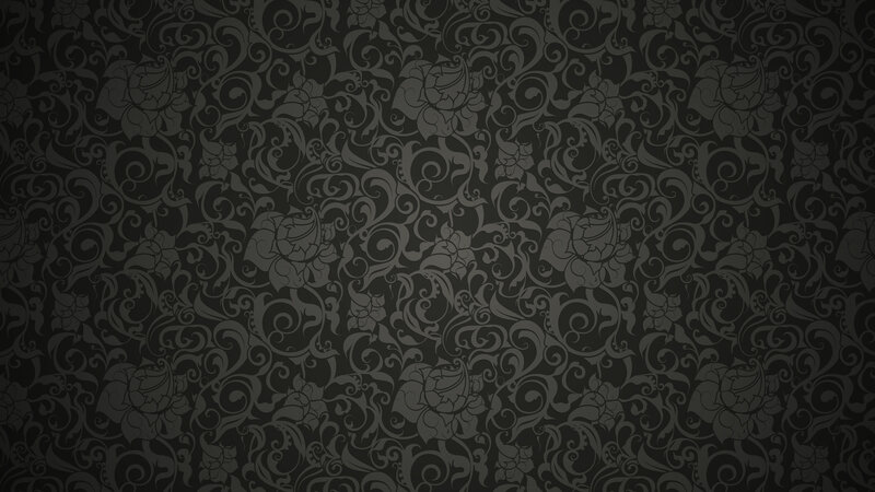 Dark Floral Pattern — Black, Ornate
