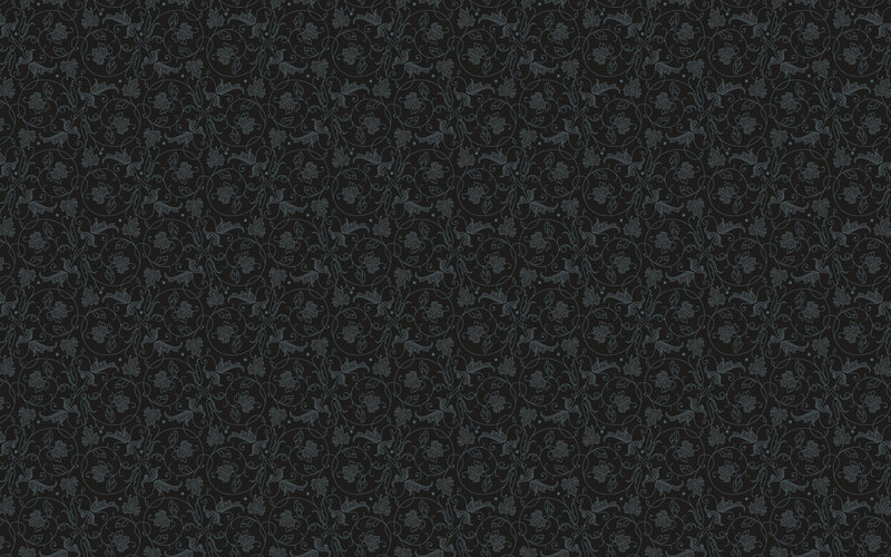 Dark Floral Pattern — Black, Ornate, Vector Art