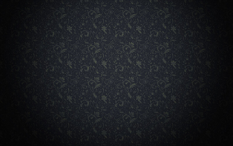 Dark Floral Wallpaper — Black, Illustration