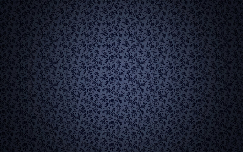 Dark Floral Wallpaper — Blue, Digital Art
