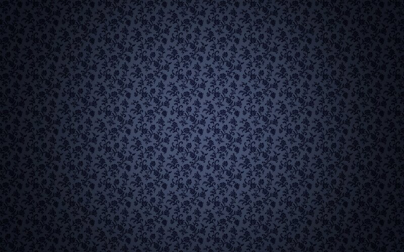 Dark Floral Wallpaper — Blue