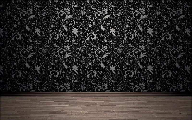 dark floral wallpaper room