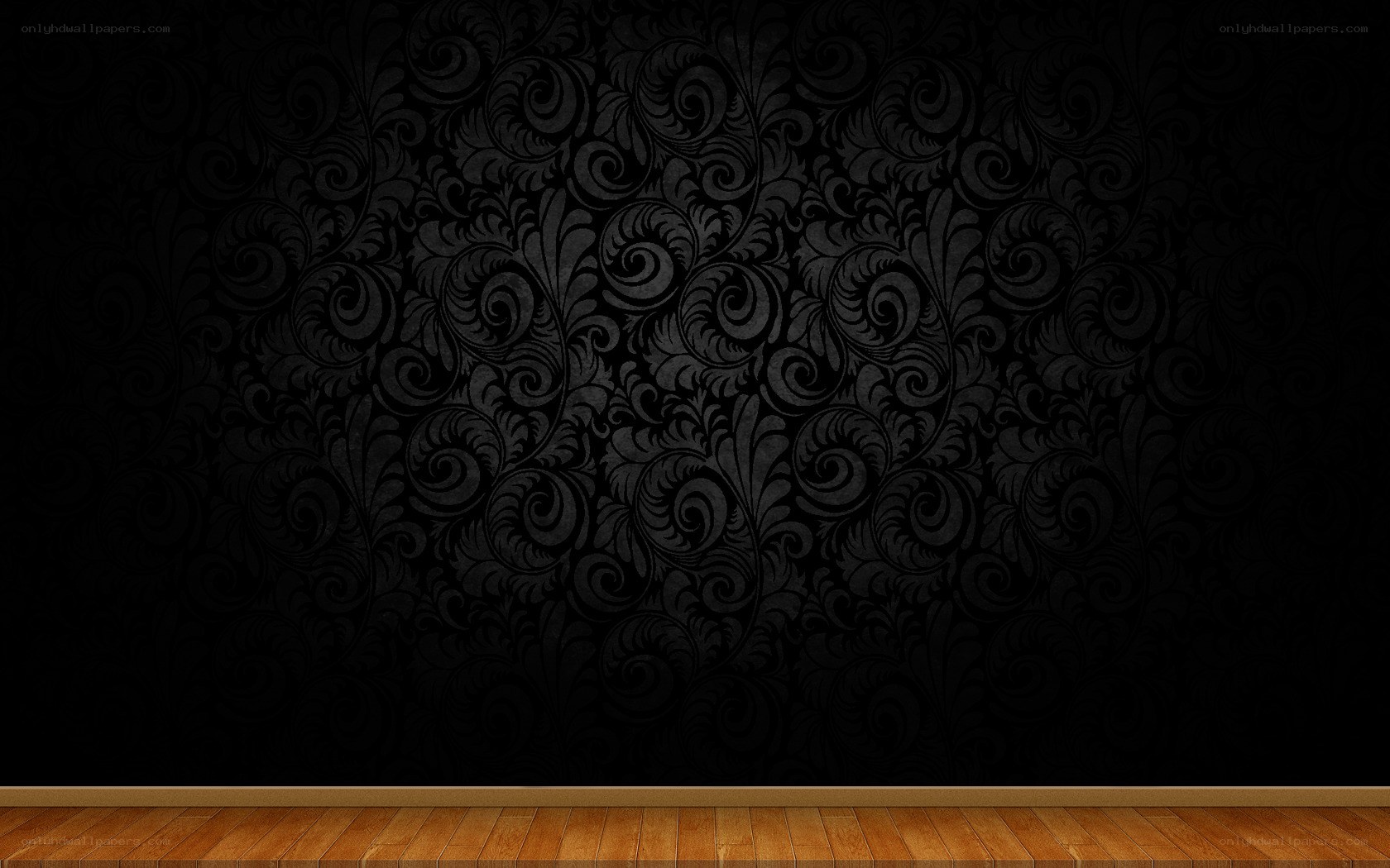 dark floral wallpaper room